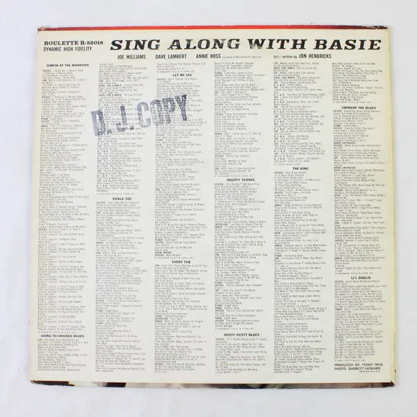 Sing Along With The Basie Band Various Artists 12" Vinyl Record 