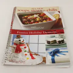Pampered Chef Cookbooks Spiral Bound Paperback Lot of 2 2008 & 2010 Good