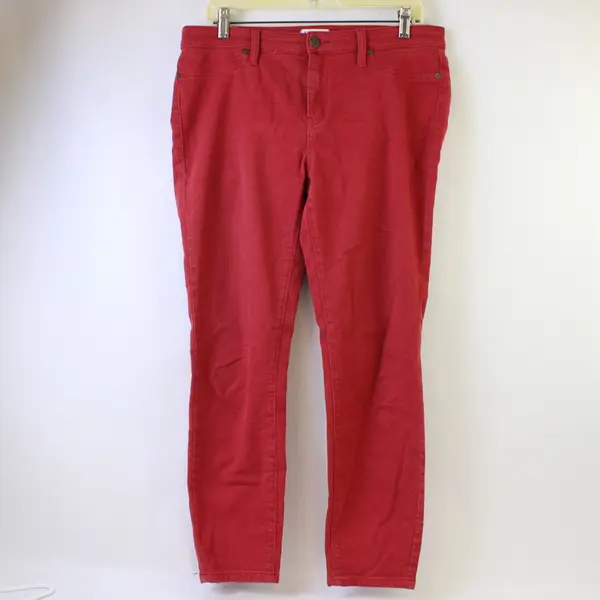 Lakeview Denim Solid Red Skinny Jeans Women's Size 30