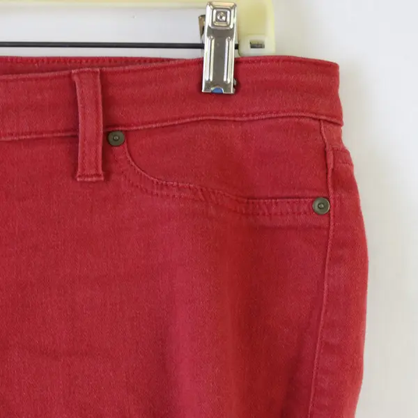 Lakeview Denim Solid Red Skinny Jeans Women's Size 30