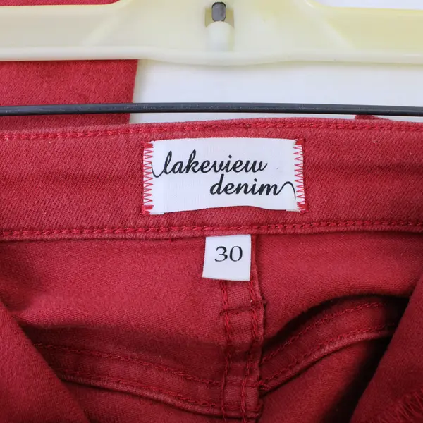 Lakeview Denim Solid Red Skinny Jeans Women's Size 30