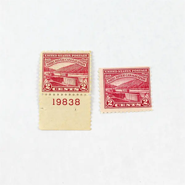 Lot Of 9 United States 2 Cent Stamps 1920s 1930s Mint Hinged