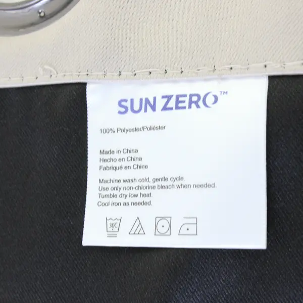 2 Panels Sun Zero Blackout Energy Efficient Grommet Curtains 40" x 84" PEARL