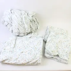 Lot Of 5 Ruvanti Blue/White Floral King Bed Set (3 Pillowcases, Flat, Fitted)