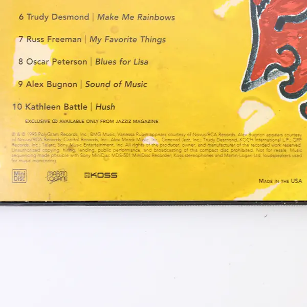 Jazziz On Disc Exclusive CD 10 Tracks by Various Artists December 1995