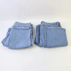 Lot of 2 Gloria Vanderbilt Wms 12 Light Wash Mid-Rise Amanda Denim Jeans - Flaws