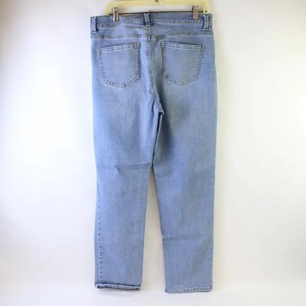 Lot of 2 Gloria Vanderbilt Wms 12 Light Wash Mid-Rise Amanda Denim Jeans - Flaws