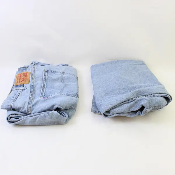 Lot of 2 Levi’s 550 Men's 46x29 Light Wash Relaxed Fit Denim Jeans - Flaws