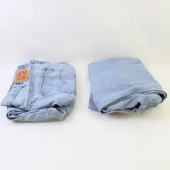 Lot of 2 Levi’s 550 Men's 46x29 Light Wash Relaxed Fit Denim Jeans - Flaws