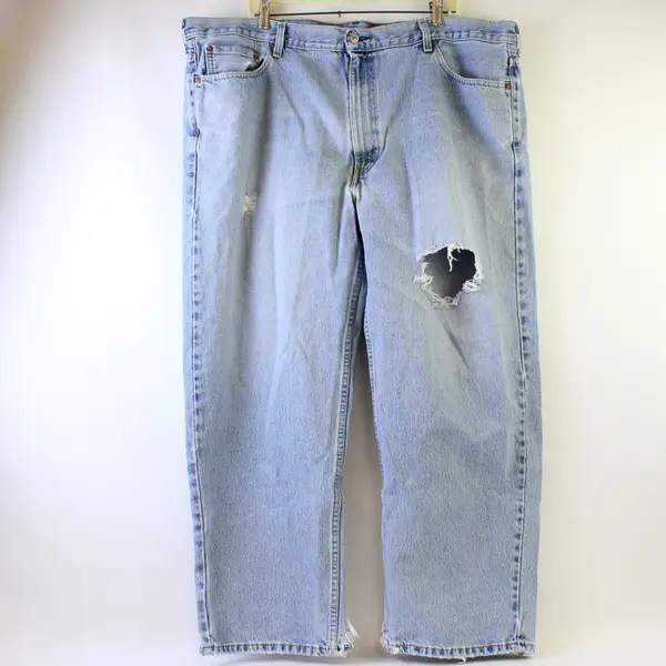 Lot of 2 Levi’s 550 Men's 46x29 Light Wash Relaxed Fit Denim Jeans - Flaws