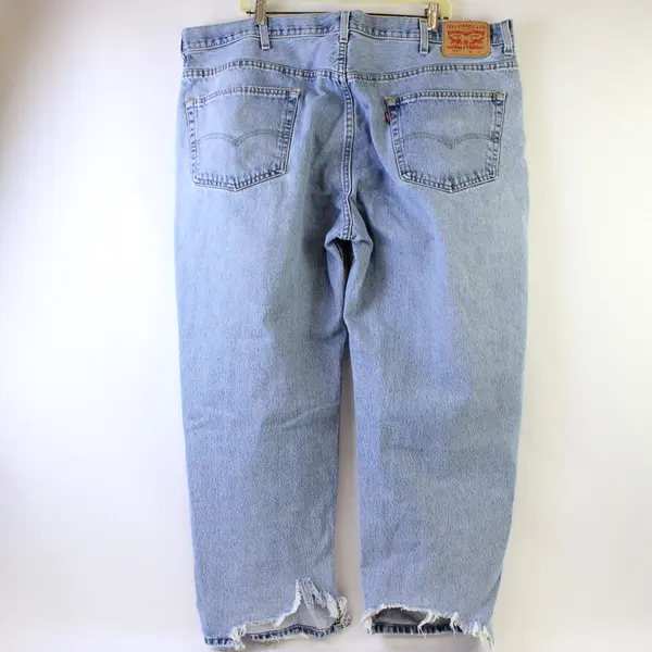 Lot of 2 Levi’s 550 Men's 46x29 Light Wash Relaxed Fit Denim Jeans - Flaws
