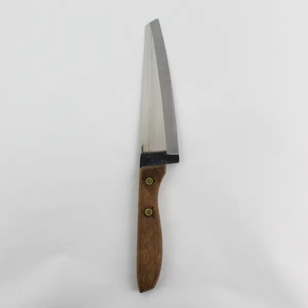 VTG Japanese Style SS Steel Chef/Kitchen Knife Wood Handle Brass Rivets 11"