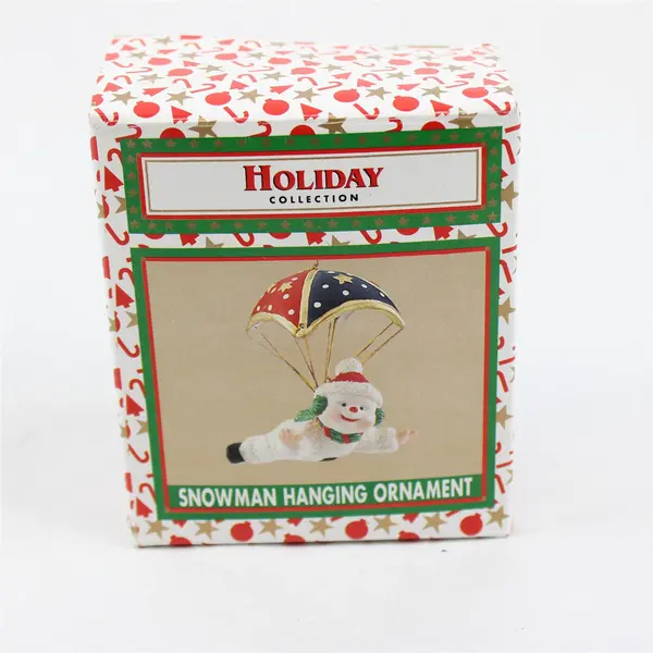 World Bazaars, Inc. Parachuting Snowman Hanging Christmas Ornament 81253