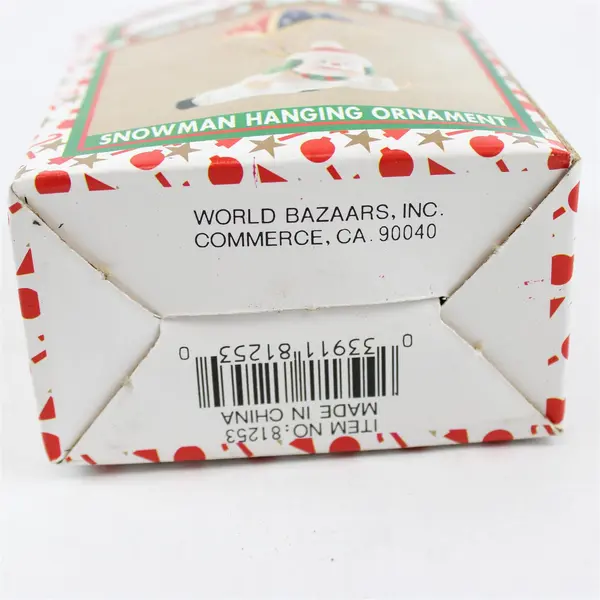 World Bazaars, Inc. Parachuting Snowman Hanging Christmas Ornament 81253
