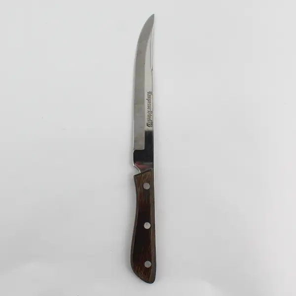 Emperor Steel Straight Edge 10" Stainless Steel Kitchen Knife Wooden Handle Good