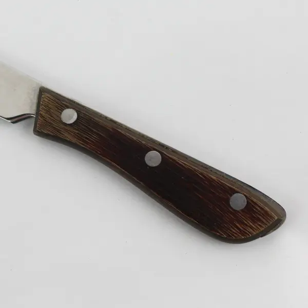 Emperor Steel Straight Edge 10" Stainless Steel Kitchen Knife Wooden Handle Good