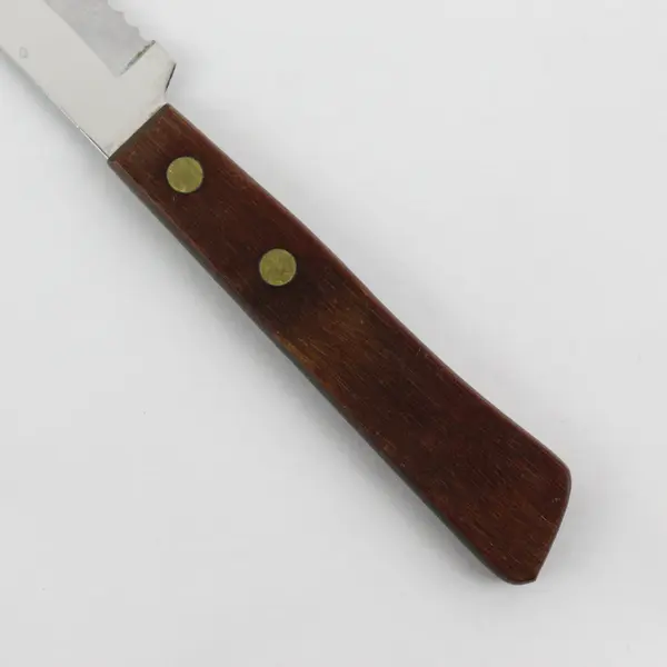 Robinson Stainless Steel Serrated Kitchen Knife 9" Long Wooden Handle Good