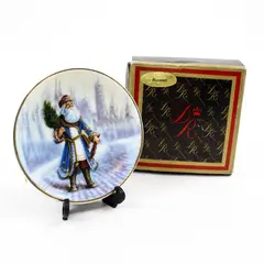 Duncan Royale Miniature Plate History of Santa Russian 3.5in New