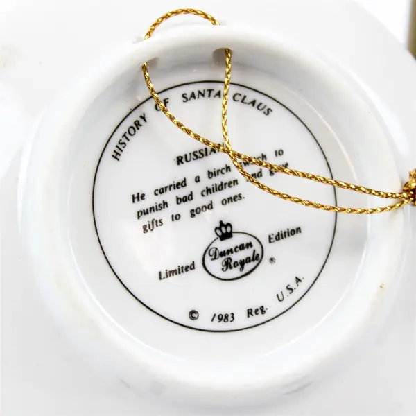 Duncan Royale Miniature Plate History of Santa Russian 3.5in New