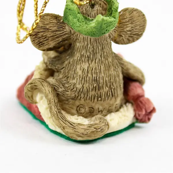 David Winter Stocking Mouse Ornament Collectible Christmas Holiday