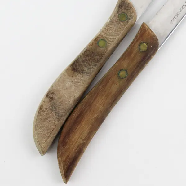 Lot of 2 Kane Kut Stainless Straight Edge Wooden Handle Paring Knives 6.25" 