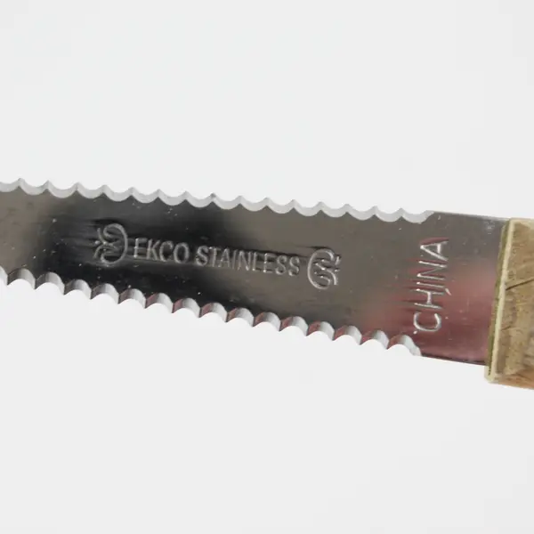 VTG Ekco Stainless Double Sided Serrated Grapefruit Knife Wooden Handle 7.5" 
