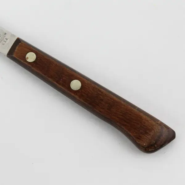 VTG Flint Vanadium Serrated Grapefruit Knife Curved Blade & Wooden Handle 7" 