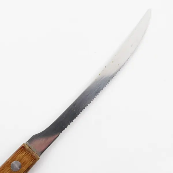 Unbranded Stainless Steel Serrated Fruit Tomato Knife With Wooden Handle 8.25" 
