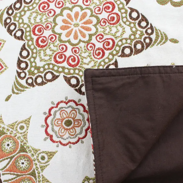 Multicolor Embroidered Boho Mandala Table Runner 13" x 70"