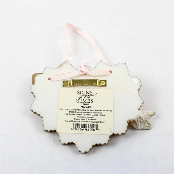 Enesco Sign of the Times Ceramic Heart Plaque '50 Years' Anniversary