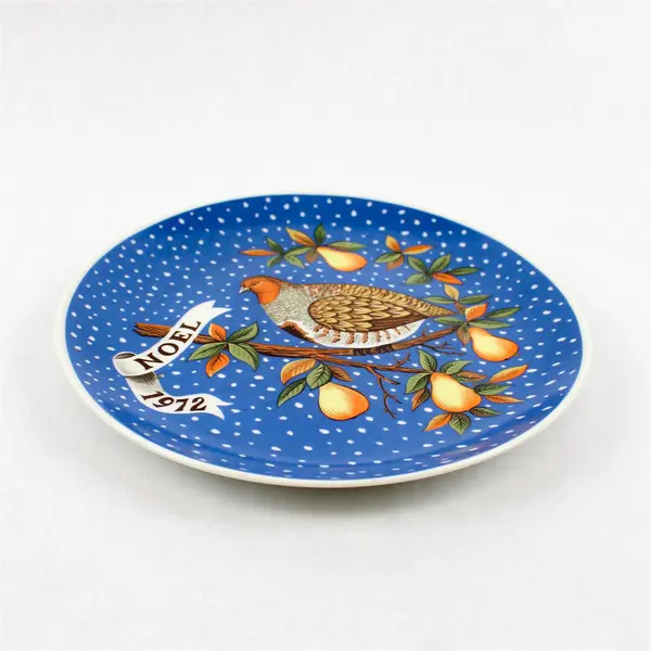 JCPenney 1972 Noel Partridge in a Pear Tree Christmas Collector Plate 8"