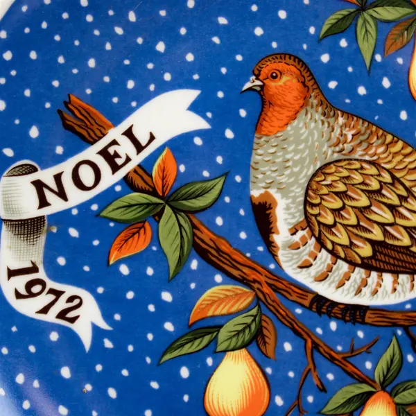 JCPenney 1972 Noel Partridge in a Pear Tree Christmas Collector Plate 8"