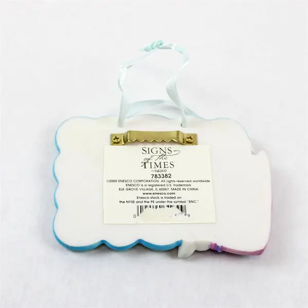 Enesco Ceramic Sign of the Times Plaque Christmas Morn 783382 New
