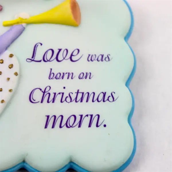 Enesco Ceramic Sign of the Times Plaque Christmas Morn 783382 New