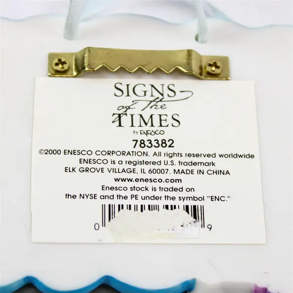 Enesco Ceramic Sign of the Times Plaque Christmas Morn 783382 New