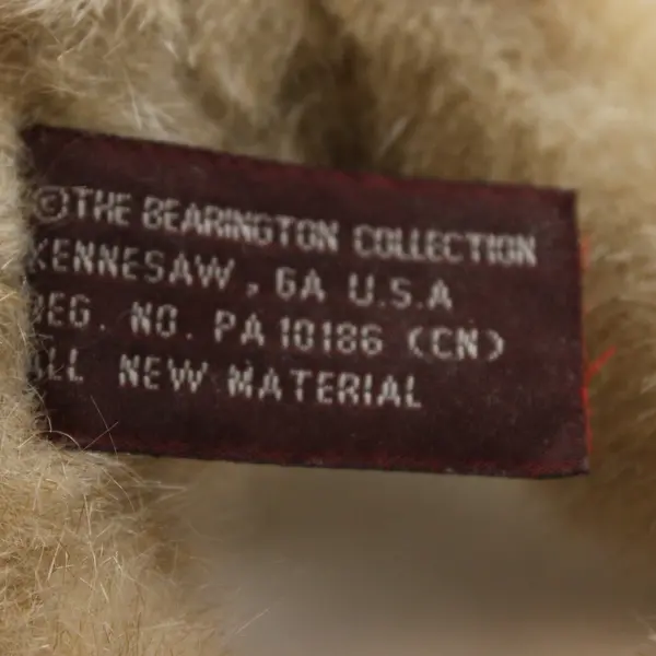 The Bearington Collection Cream Plush Bear White Cardigan & Pink Hat