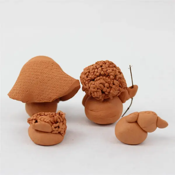 Handcrafted Clay Nativity Scene Miniatures Tabletop Shelf Display 2x2x1.5