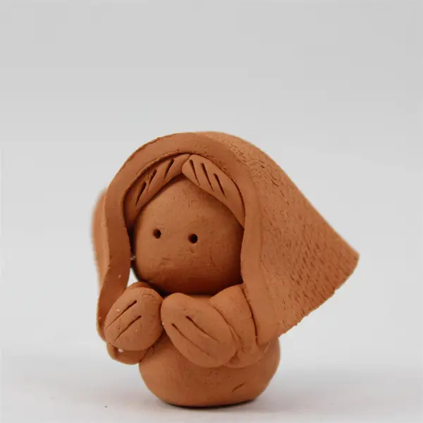 Handcrafted Clay Nativity Scene Miniatures Tabletop Shelf Display 2x2x1.5