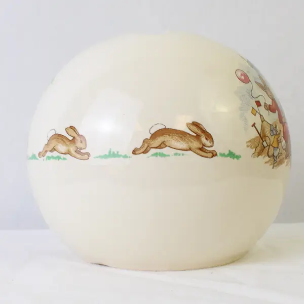 Royal Doulton 1936 Bunnykins Rabbits Cute Small Round/Sphere Ceramic Piggy Bank