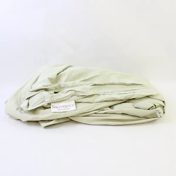 LinenSource Sage Green Pima Cotton Queen Flat Sheet