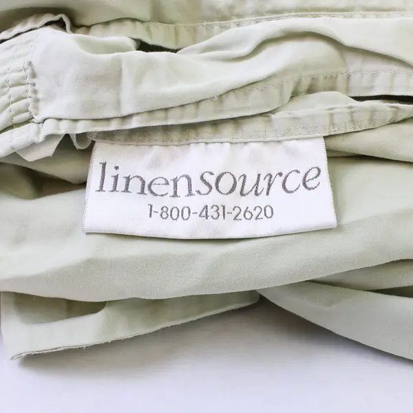 LinenSource Sage Green Pima Cotton Queen Flat Sheet