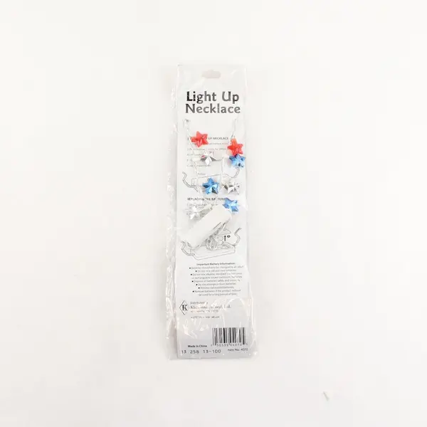 Kid's Light Up Patriotic Necklace 2007, #4070, New