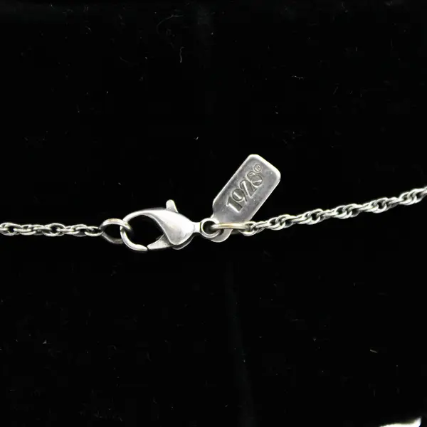 Vintage Silver-Tone Fashion Necklace with Stones, 1928 Brand