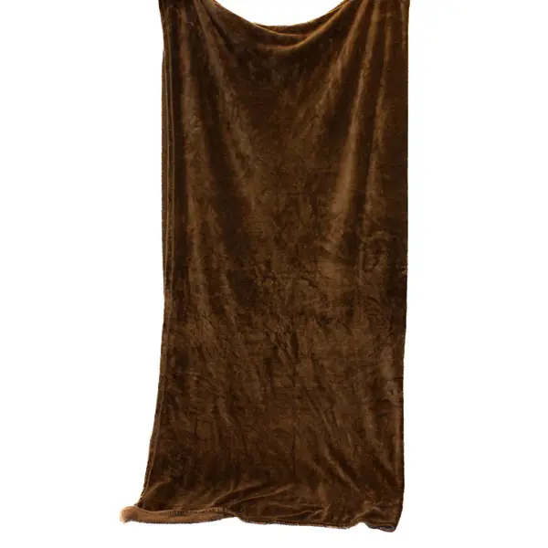 JC Penney Home Collection Solid Brown Throw Blanket 100% Polyester 101" x 90"