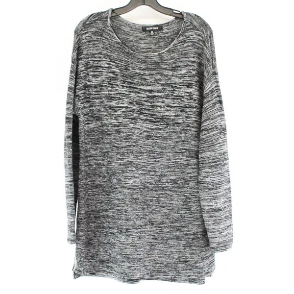 Ellen Tracy Black/White Color Long Sleeve Woven Sweater Women's Size XL