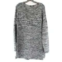 Ellen Tracy Black/White Color Long Sleeve Woven Sweater Women's Size XL
