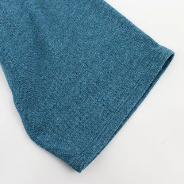 PureJill Teal Blue 3/4 Length Sleeve Mock Neck Woven Sweater Women's Size XS