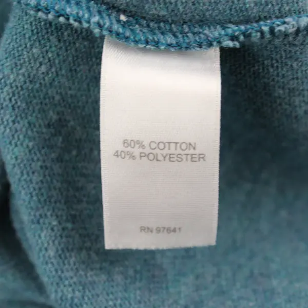 PureJill Teal Blue 3/4 Length Sleeve Mock Neck Woven Sweater Women's Size XS