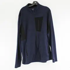 Ideology Blue/Black Long Sleeve Zip Up Jacket Activewear 100% Polyester Men XXL