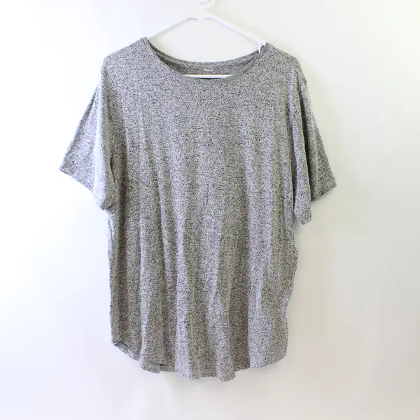 Old Navy Gray Marled Knit Short-Sleeved Top Women's XL